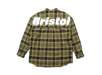 F.C.Real Bristol Flannel Big Logo Baggy Shirt "Khaki"