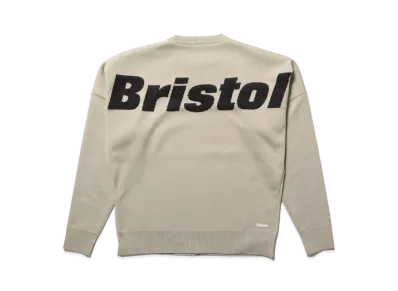 F.C.Real Bristol Big Logo Crewneck Knit "Beige"