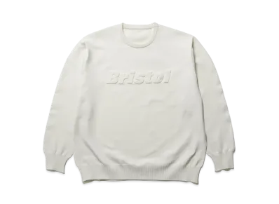 F.C.Real Bristol Authentic Logo Crewneck Knit "Off White"