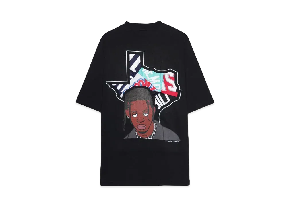 RISA x CIVIATELIER TEXAS LA FLAME TEE -007/010- "BLACK"