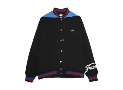 FRUIT OF THE ROOM x FACETASM FACETASM HOODED STADIUM JACKET "BLACK"