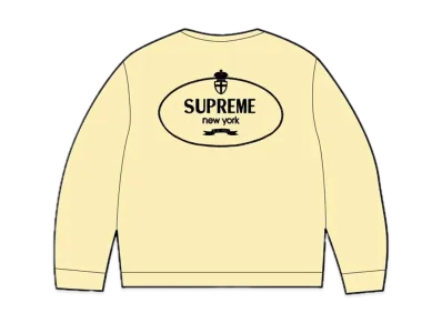 Supreme Crest Crewneck "Light Yellow"
