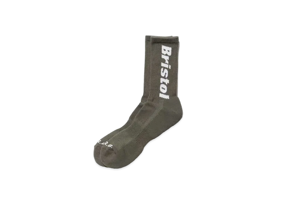 F.C.Real Bristol Authentic Logo Regular Socks "Khaki"