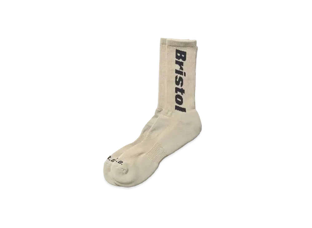 F.C.Real Bristol Authentic Logo Regular Socks "Beige"