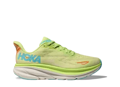 Hoka Women's Clifton 9 "Lettuce/Solar Flame"