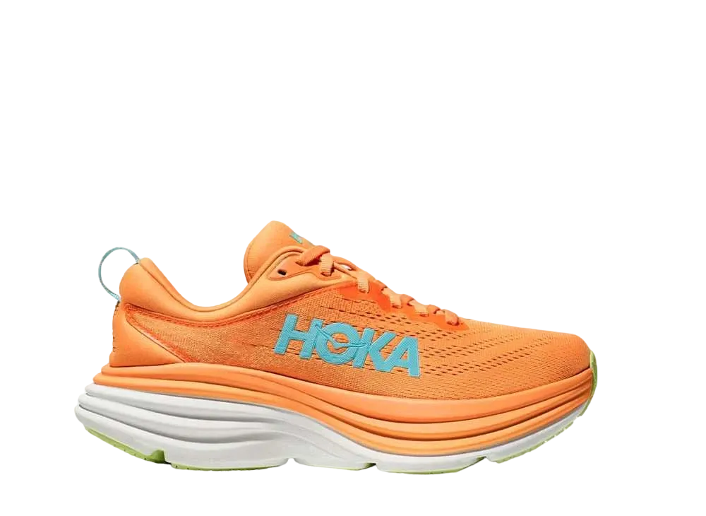 Hoka Women's Bondi 8 "Solar Flame/Lettuce"