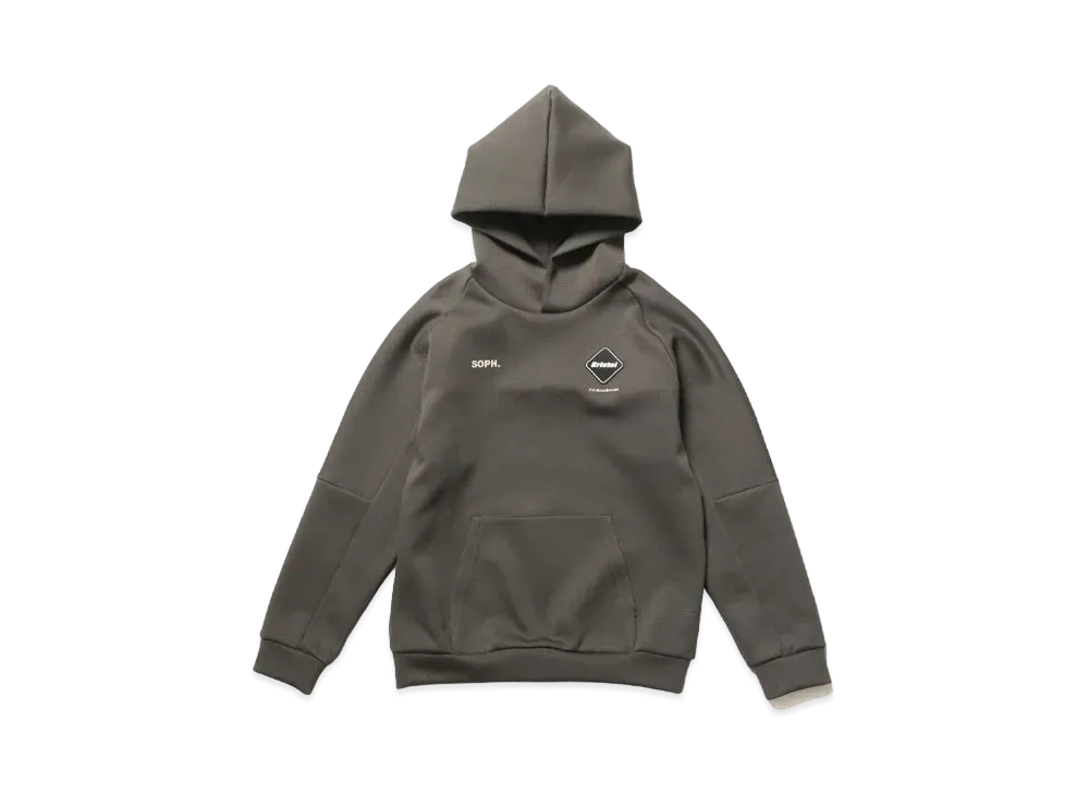 F.C.Real Bristol Tech Sweat Big Logo Hoodie (Kids) "Khaki"