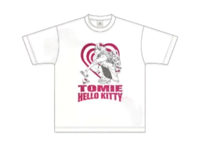 Sanrio x Junji Ito Gyal Tomie Lame T-Shirt "White"