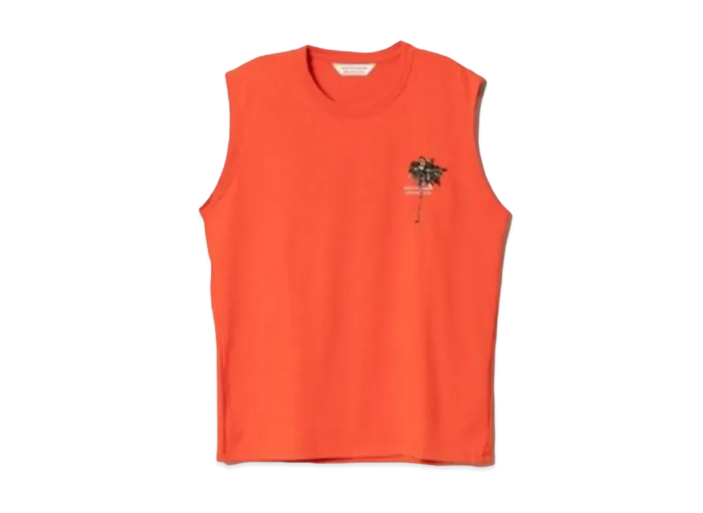 beautiful people Suvin Compact Jersey Palm Emb Tank Top "Red"
