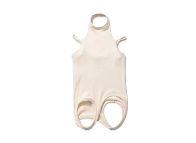 beautiful people Double-End Sheer Rib Jersey Tank Top "Ecru"