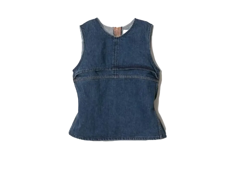 beautiful people Selvedge Denim Sleeveless Top "Bleach"