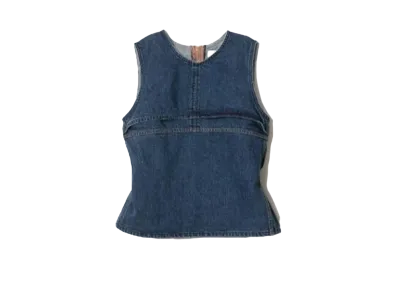 beautiful people Selvedge Denim Sleeveless Top "Bleach"