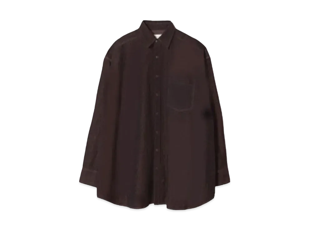 beautiful people Finx Typewriter Big Tuck Over Shirt "Brown"