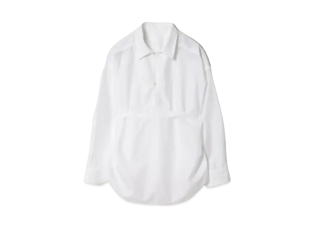 beautiful people Leno Cloth Fisherman Dress Shirt "White"