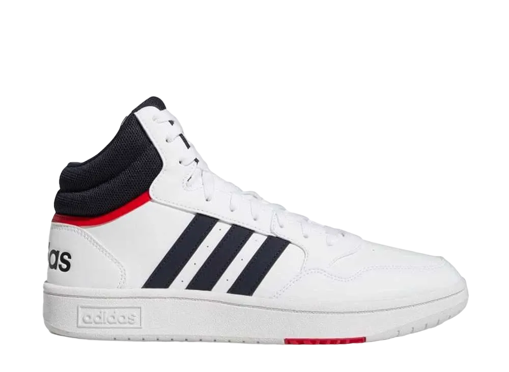 アディダス フープス3.0 ミッド ライフスタイル バスケットボール クラシック ️ヴィンテージ "フットウェアホワイト/レジェンドインク/ビビッドレッド"