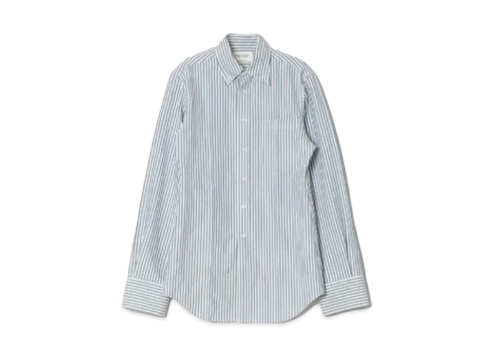 beautiful people Cotton Ox Stripe Emb Tight Shirt "Blue"
