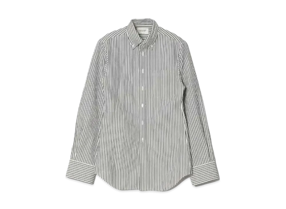 beautiful people Cotton Ox Stripe Emb Tight Shirt "Gray"
