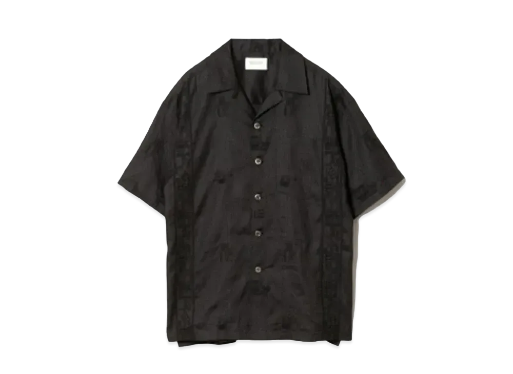 beautiful people Embroidery Voile Halfsleeve Shirt "Black"