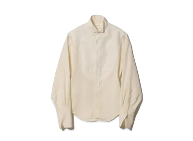 beautiful people Wool Leno Cloth Dolman Tuxedo Blouse "Ecru"