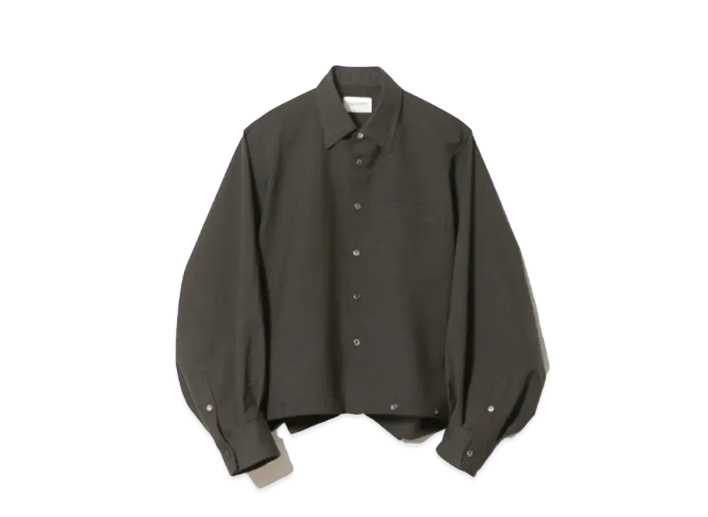 beautiful people Double-End Wool Leno Cloth Shirt Blouse "Khaki"