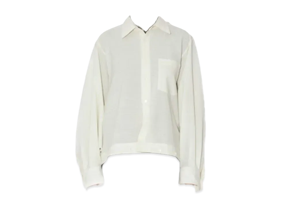 beautiful people Double-End Wool Leno Cloth Shirt Blouse "Ecru"