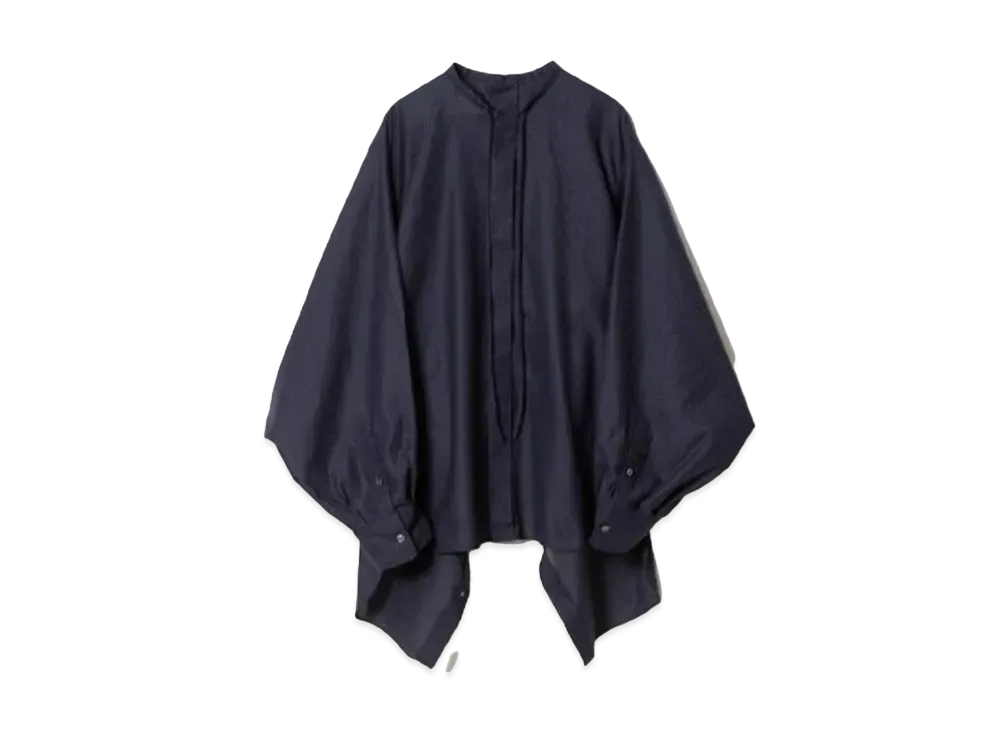 beautiful people Double-End Leno Cloth Tuxedo Blouse "Navy"