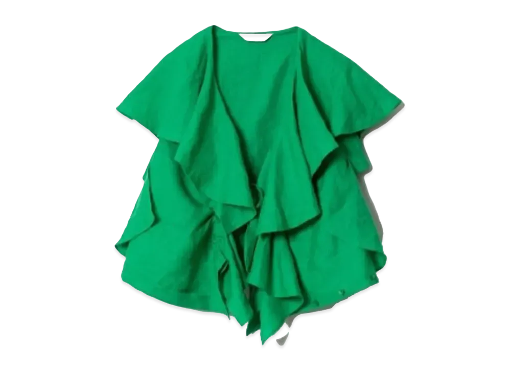 beautiful people Double-End Bed Linen Cloth Raffle Blouse "Green"