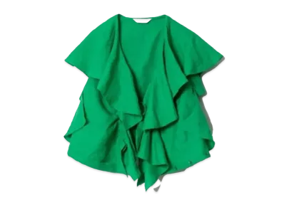 beautiful people Double-End Bed Linen Cloth Raffle Blouse "Green"