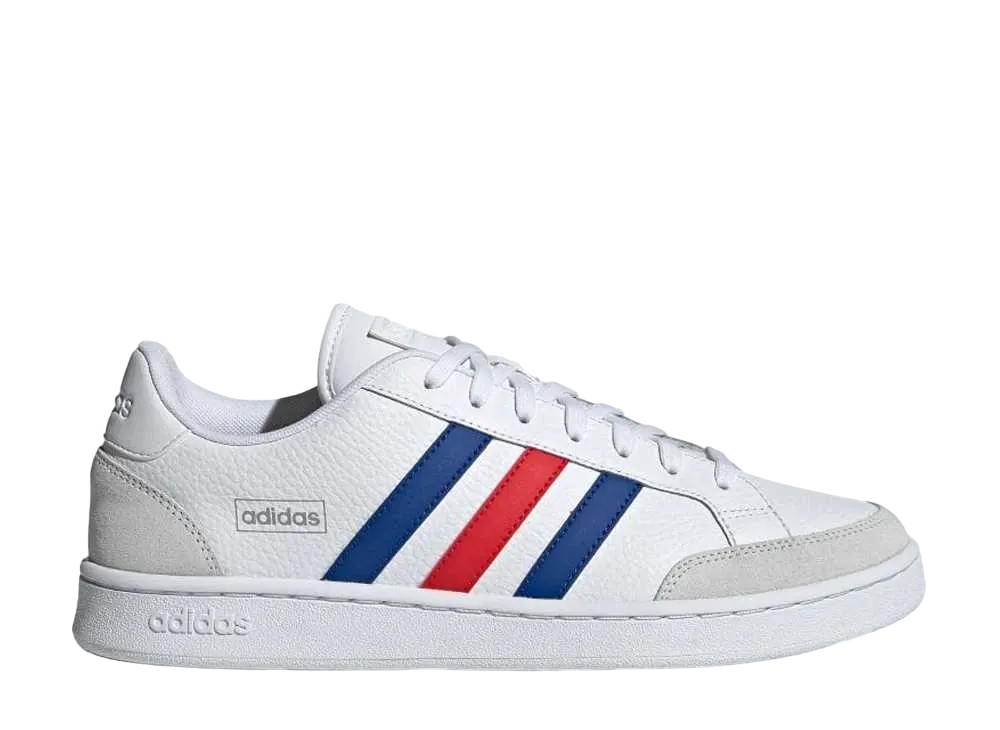 アディダス グランドコート SE "フットウェアホワイト/チームロイヤルブルー/ビビッドレッド"