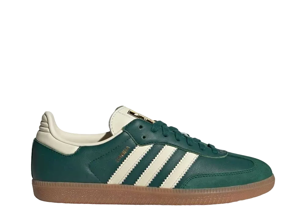 adidas Women's Samba OG "Collegiate Green/Cream White/Gold Metallic"