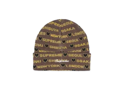 Supreme Hearts Beanie "Brown"