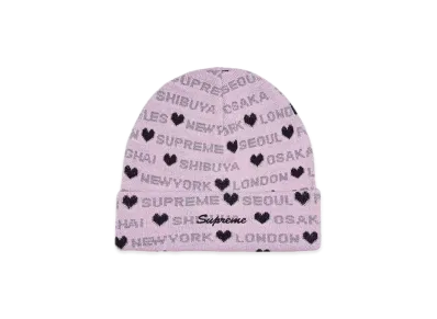 Supreme Hearts Beanie "Light Pink"