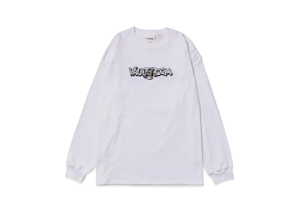 VAULTROOM Camo Logo Long Sleeve Tee "White"
