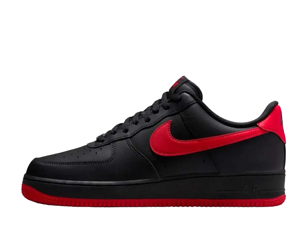 Nike Air Force 1 Low "Black/Black/University Red"