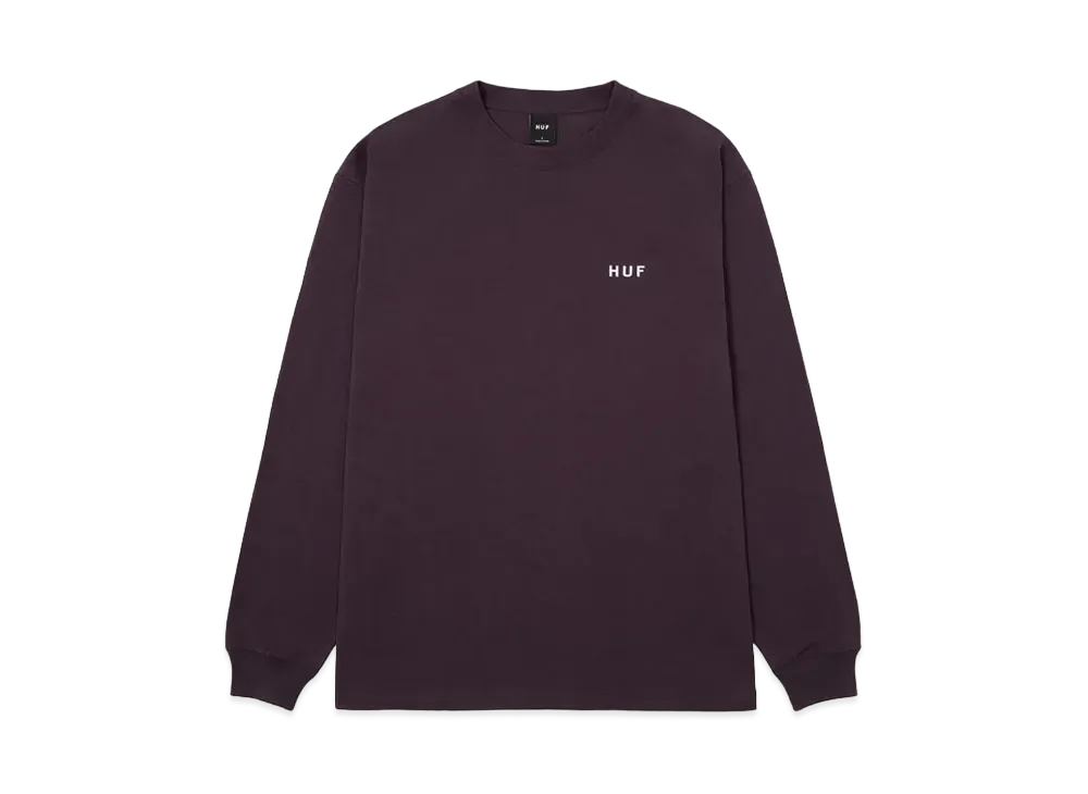 HUF OG Logo Long Sleeve Tee "Raisin"