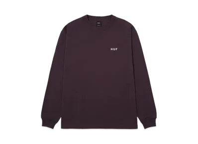 HUF OG Logo Long Sleeve Tee "Raisin"
