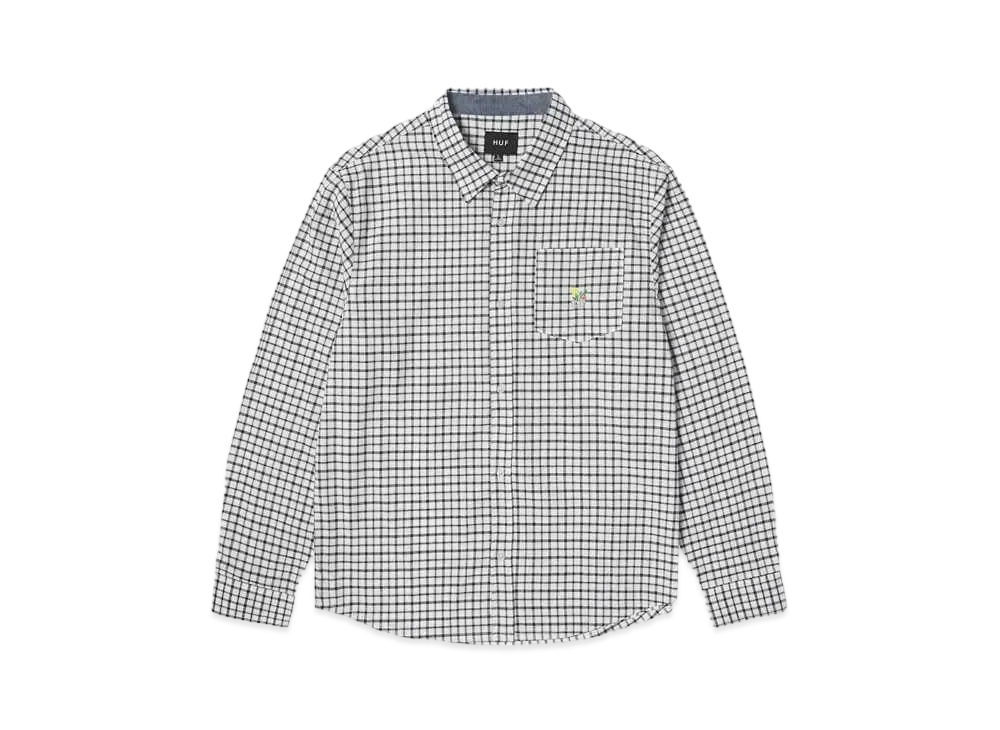 HUF Fall 24 Echo Oxford Plaid Shirt "White"