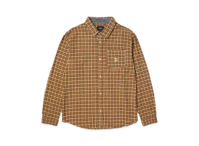 HUF Fall 24 Echo Oxford Plaid Shirt "Russet"
