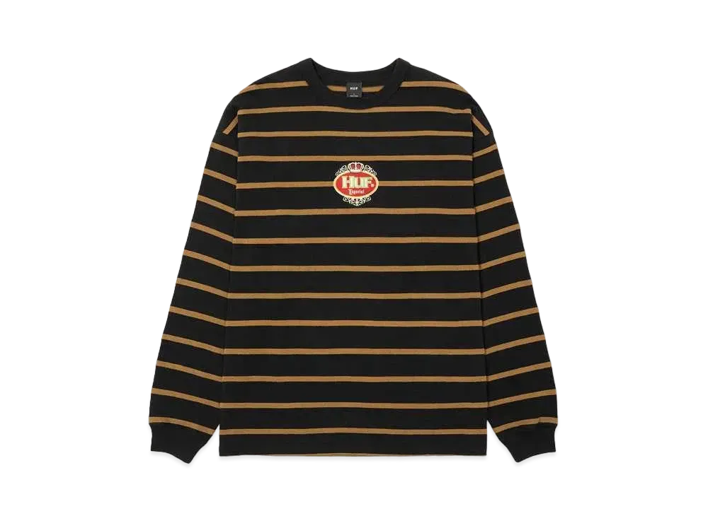 HUF Fall 24 Especial Stripe Long Sleeve Crew "Black"
