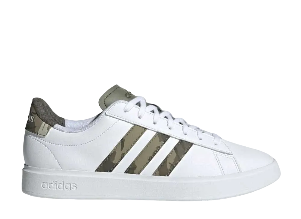 アディダス グランドコート2.0 "フットウェアホワイト/オリーブストレータ/シャドウオリーブ"
