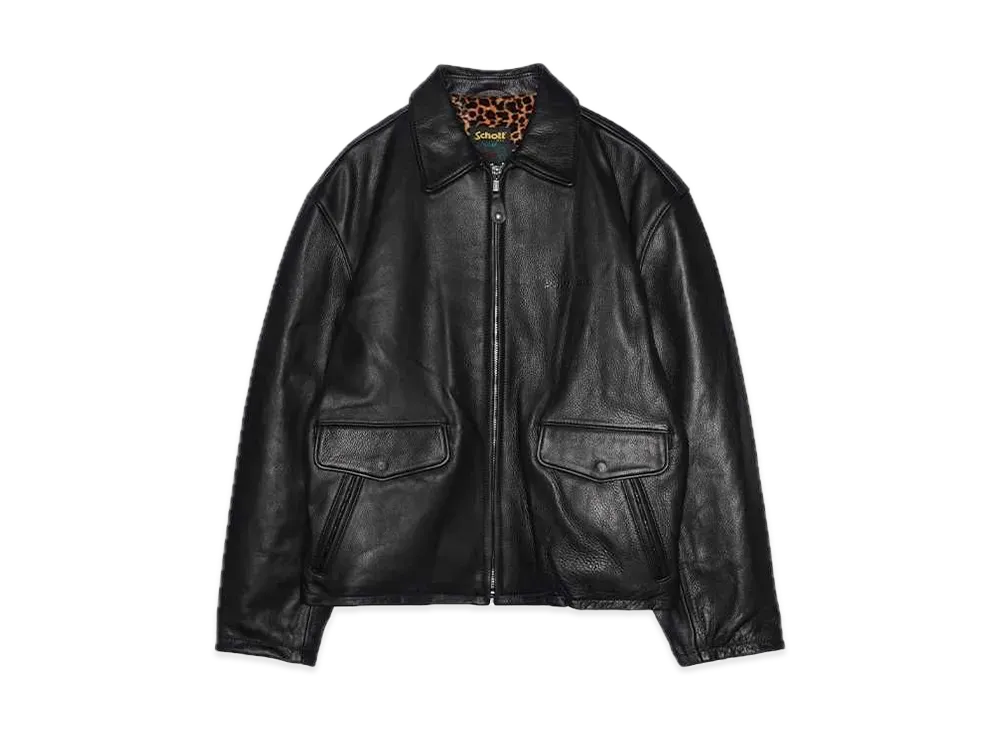 Supreme x Schott Leather Racer Jacket "Black"