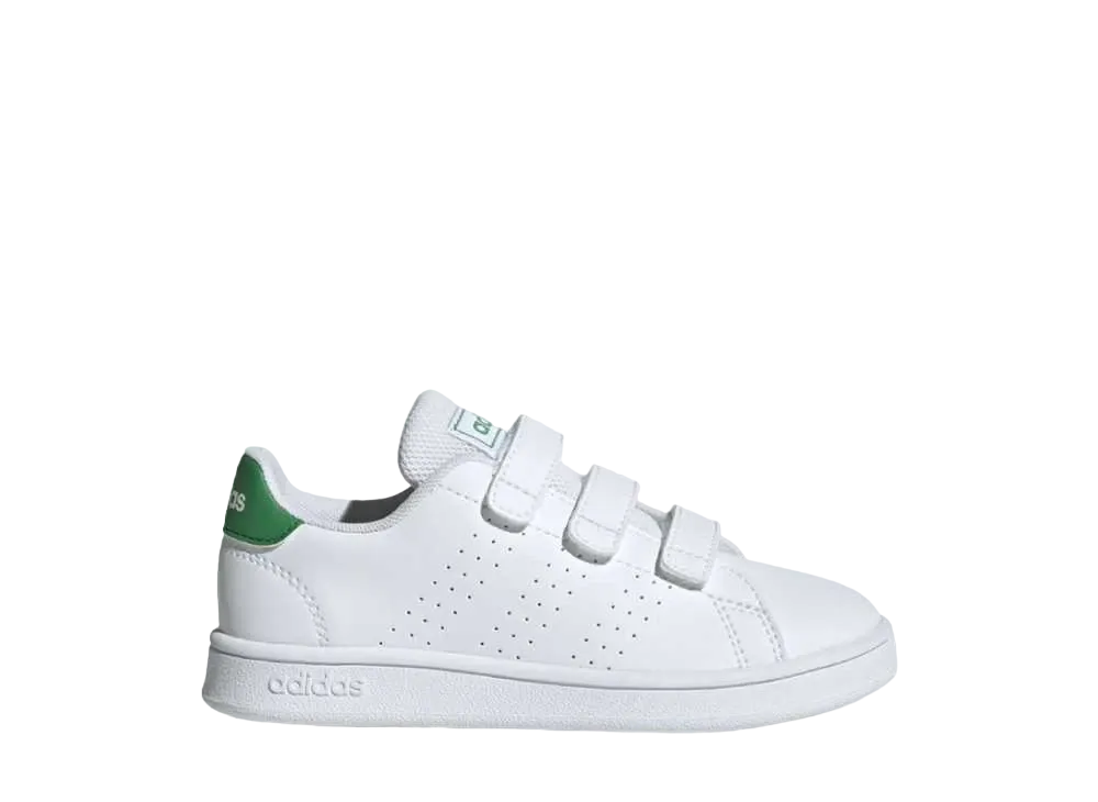 アディダス PS アドバンコート C "フットウェアホワイト/グリーン/グレーツー" (キッズ)