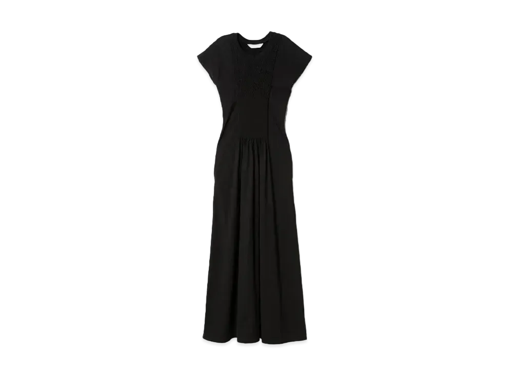 beautiful people Giza Cotton Jersey Smocking Dress "Black"
