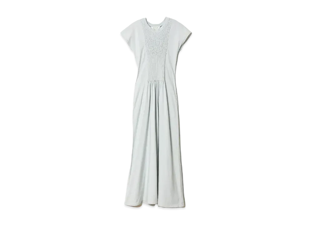 beautiful people Giza Cotton Jersey Smocking Dress "light blue1"