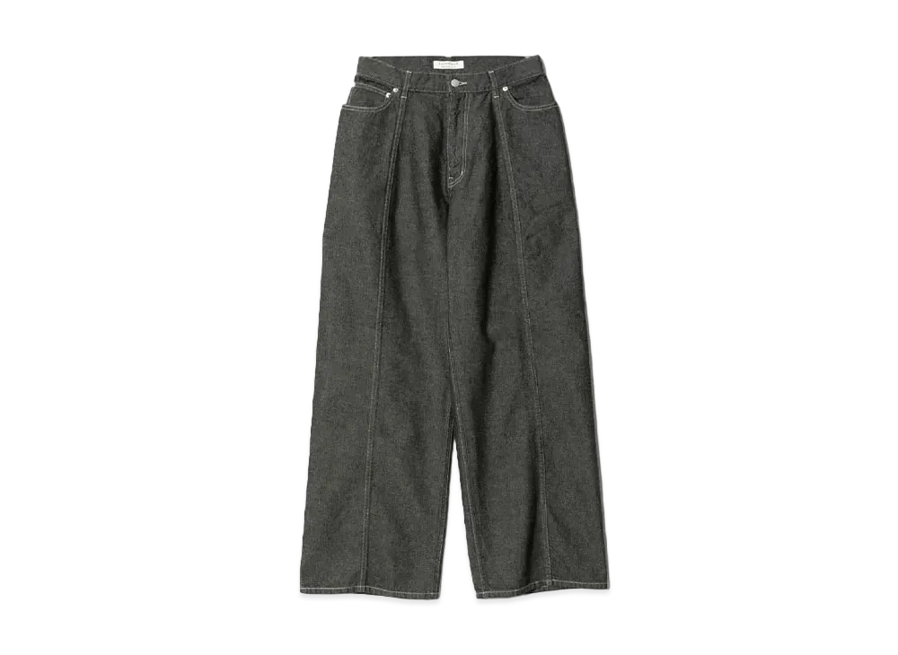 beautiful people Left Hand Twill Wide 3Sides Denim Pants "Black"