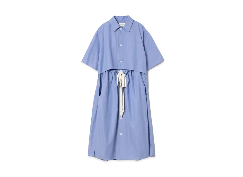 beautiful people Uniform Poplin Cut Out Front Shirtdress "Blue"