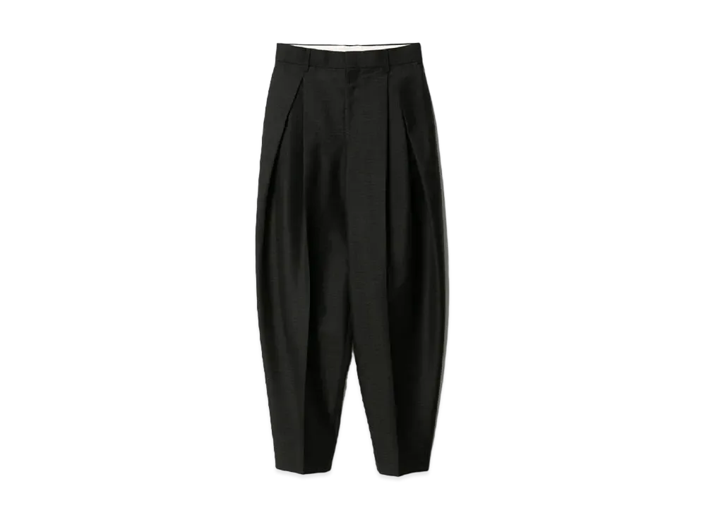 beautiful people British Surge Three Tuck Peg Top Pants "Black"