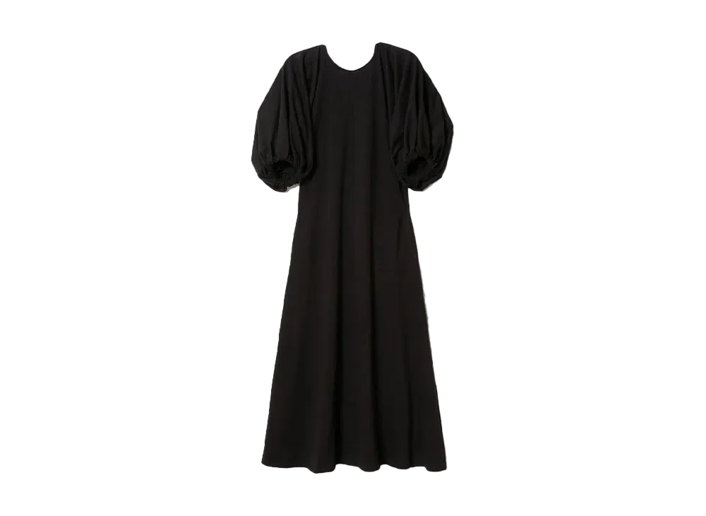 beautiful people Raffy Premium Jersey Balloon Sleeve Dress "Black"