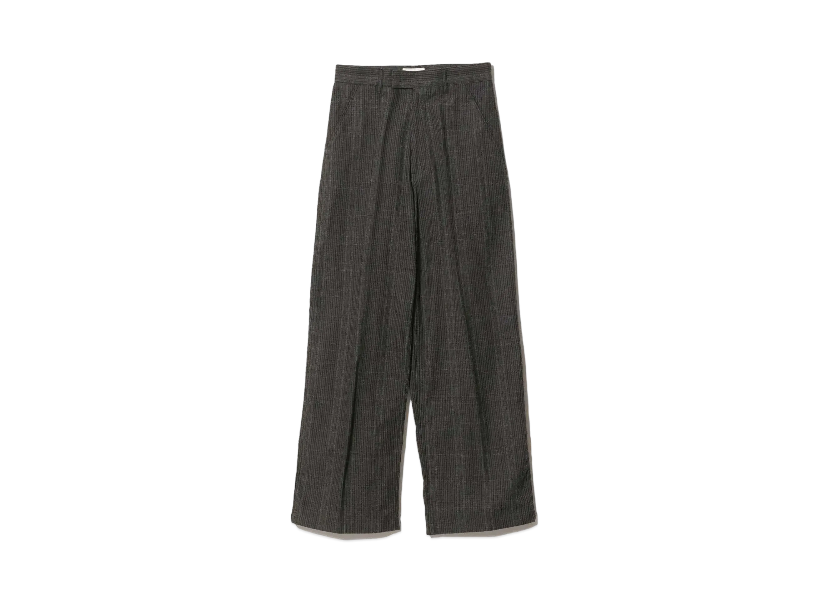 beautiful people Army Gun Club Check Semi Wide Pants "Dark Olive"