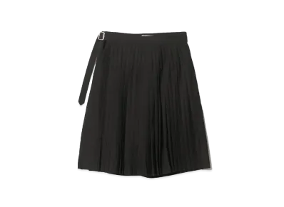 beautiful people Light Wool Gabardine Uniform Kilt Pants "Black"